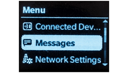 Меню SMS сообщений Pantech MHS 291