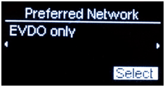 Рис. 12 Тип сети: EV-DO only Novatel 5510L