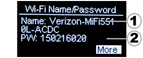 Рис. 6 Название Wi-Fi сети и пароль от неё Novatel 5510L